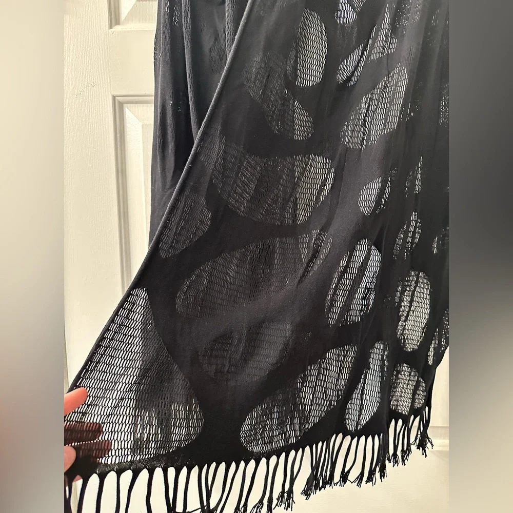 Issey Miyake FÊTE A-POC Inside Cutout Fringe Scarf Rare Avant Garde Mesh Wrap - Picture 8 of 16